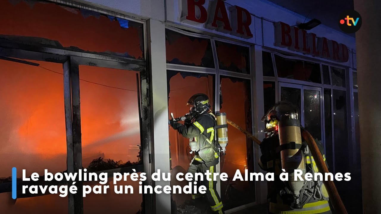 Le bowling près du centre Alma à Rennes ravagé par un incendie