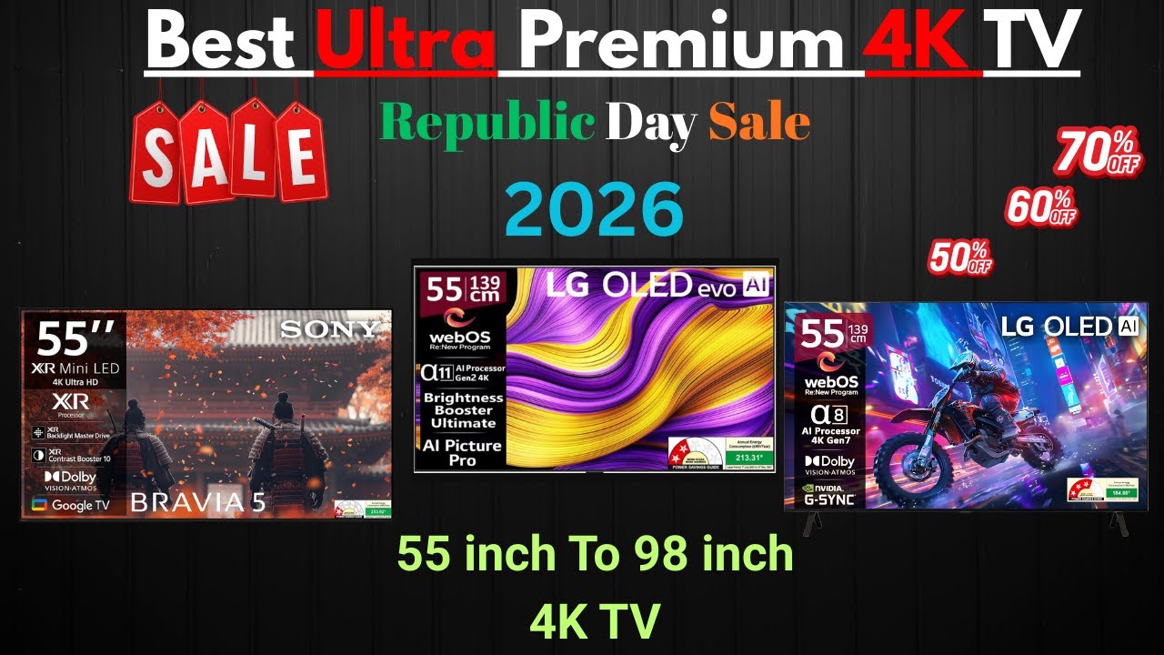 Best Ultra Premium 4K Tv Sale | Amazon Sale and Flipkart Republic Day Sale | OLED 4K TV SALE