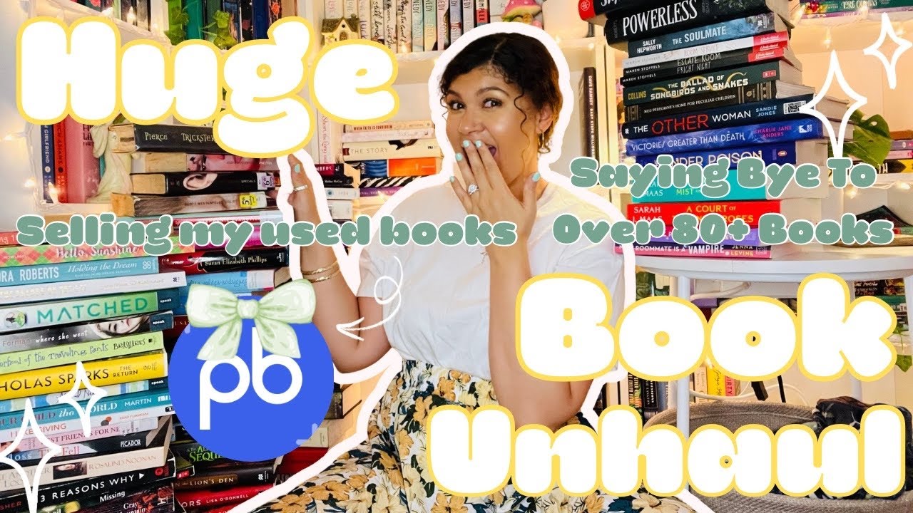HUGE BOOK UNHAUL 📚 | GETTING RID OF 80+ BOOKS | DECLUTTER MY SHELVES WITH ME | SELLING MY USED BOOKS