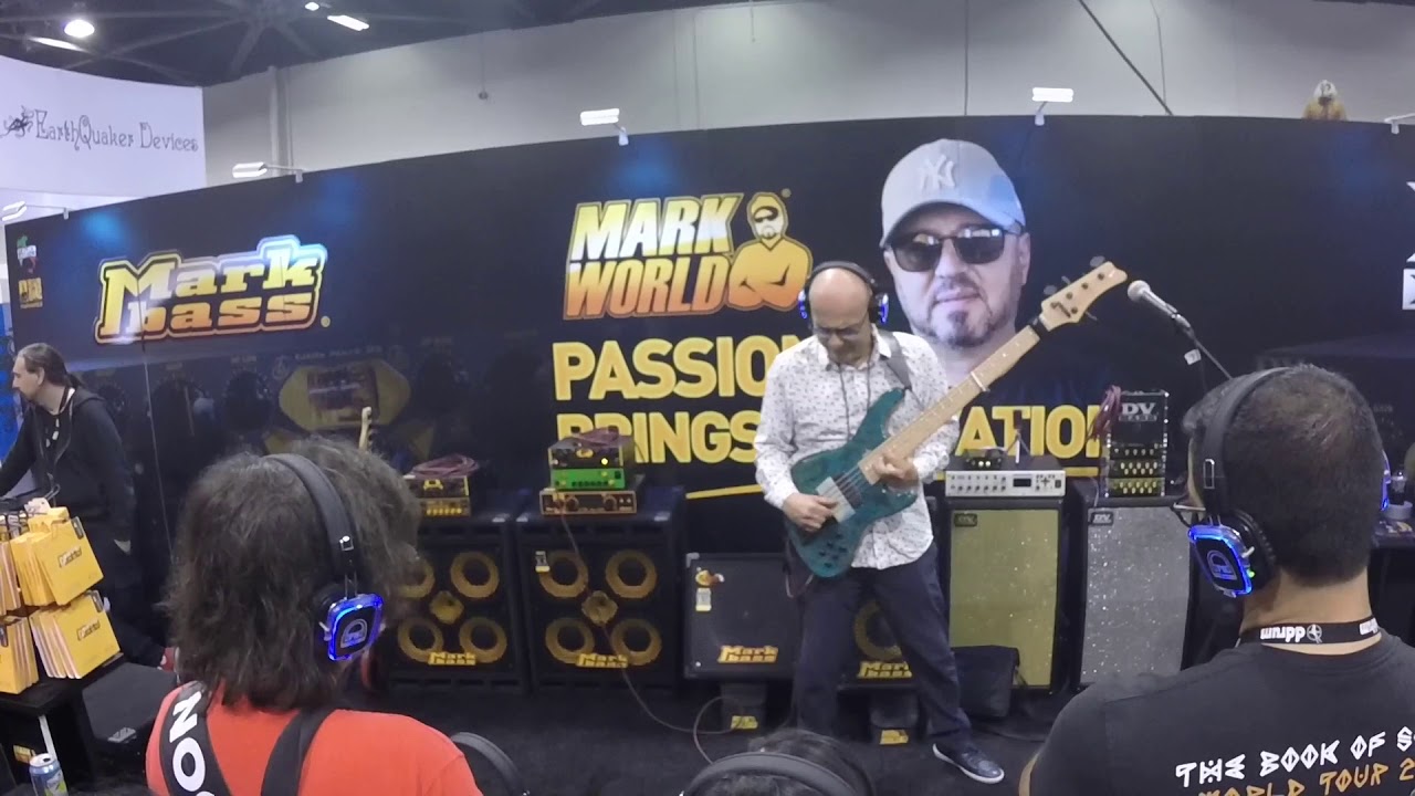 Dominique Di Piazza bass solo at NAMM 2020 - Mark Bass