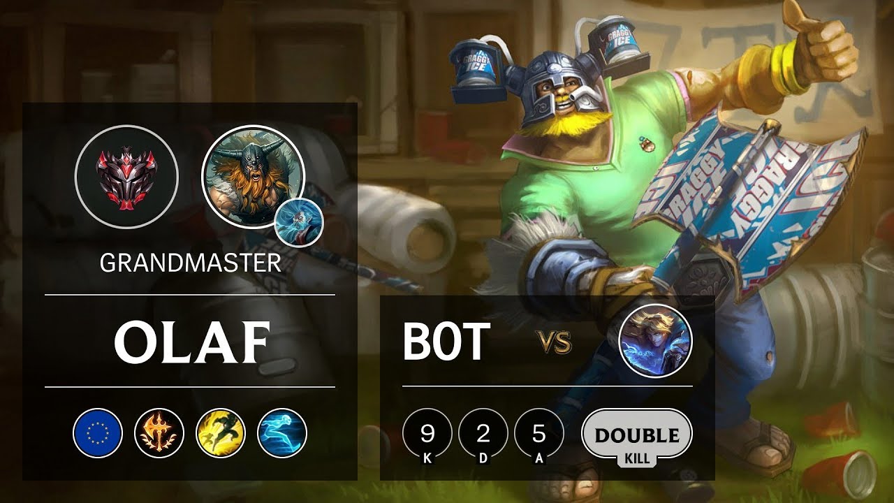 Olaf Bot vs Ezreal - EUW Grandmaster Patch 9.9