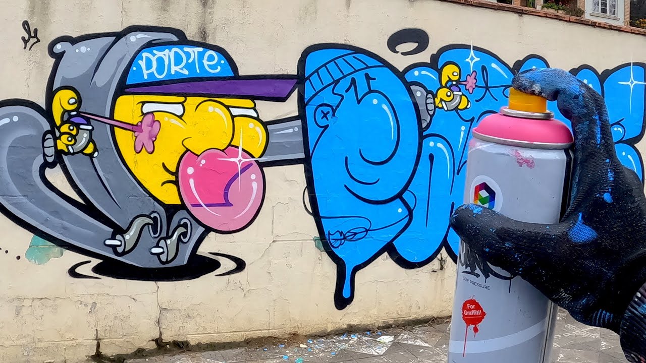 Making Style Character GRAFFITI Painting Letter Bombing