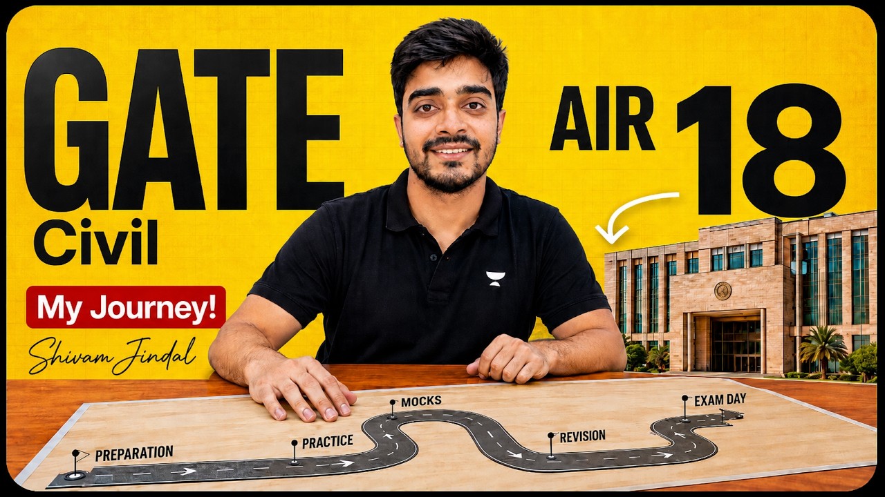 🏆 How I Secured GATE Civil AIR 18 | Complete Strategy Revealed By Shivam Jindal