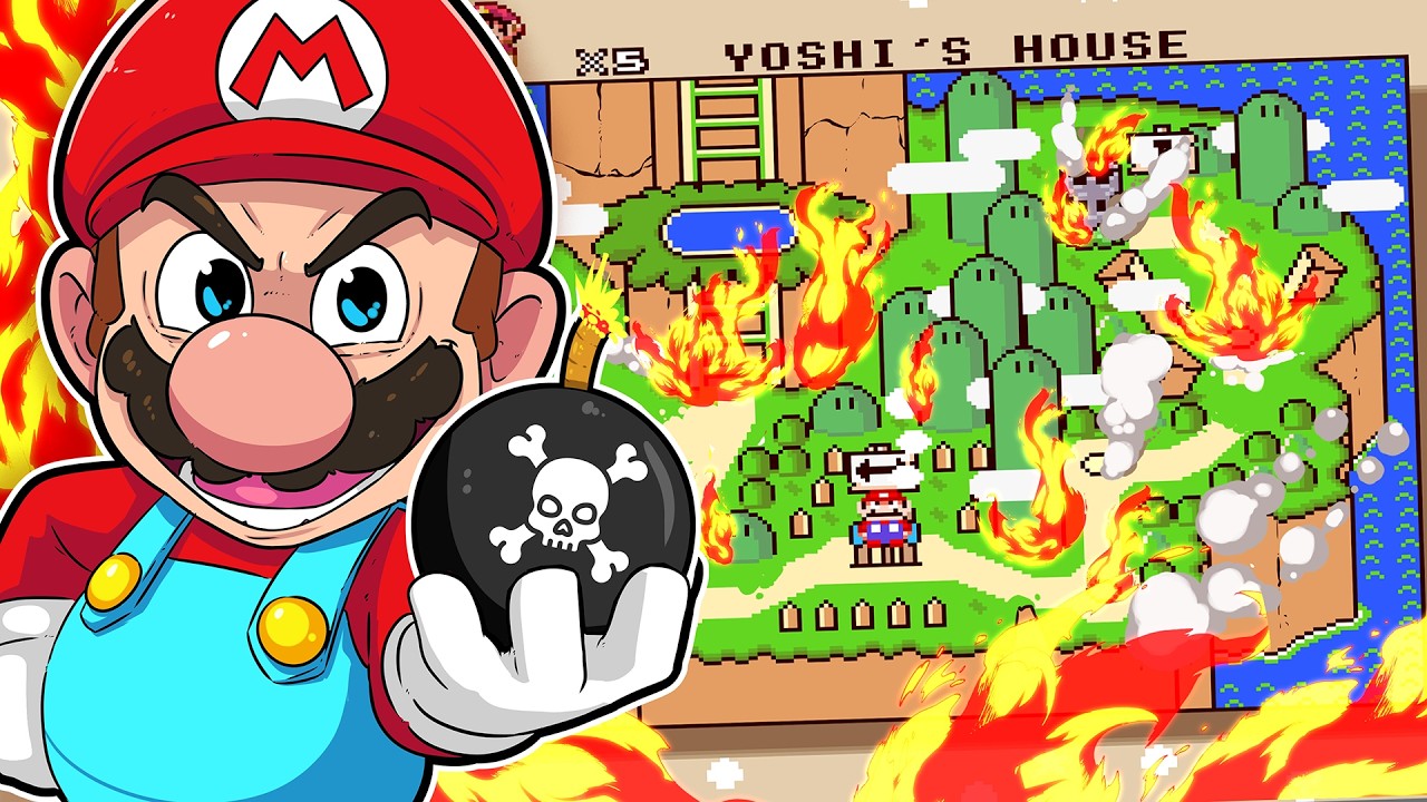 Mario World, mas tenho que EXPLODIR A FASE pra zerar!