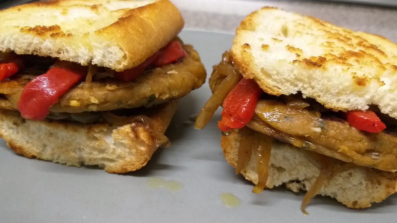 HAMBURGUESAS VEGANAS DE GARBANZOS Y BERENJENA