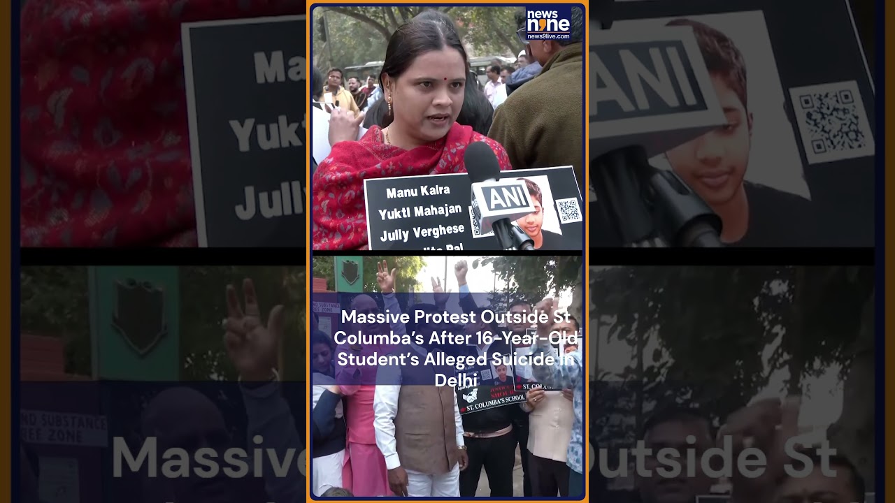 Massive Protest Outside St Columba’s After 16-Year-Old Student’s Alleged Suicide In Delhi | News9
