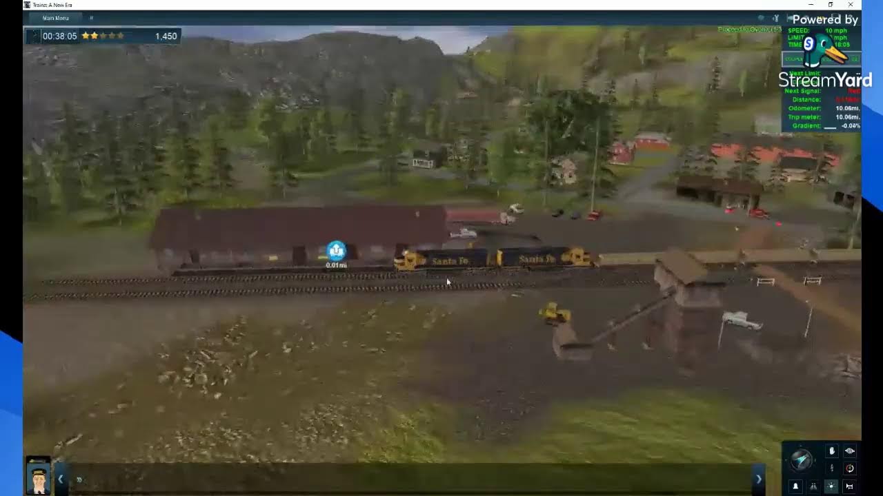 trainz simulator lumber train load unloading logs & loading wood chips