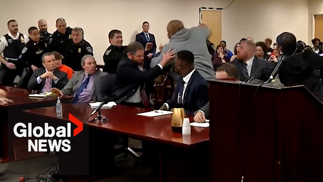 Man lunges at Buffalo mass shooter during emotional and chaotic sentencing hearing