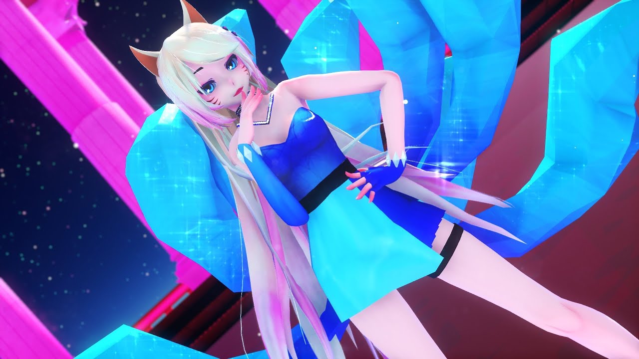 【MMD】K/DA - THE BADDEST【Ahri K/DA All Out】【60fps】+MODEL DOWNLOAD