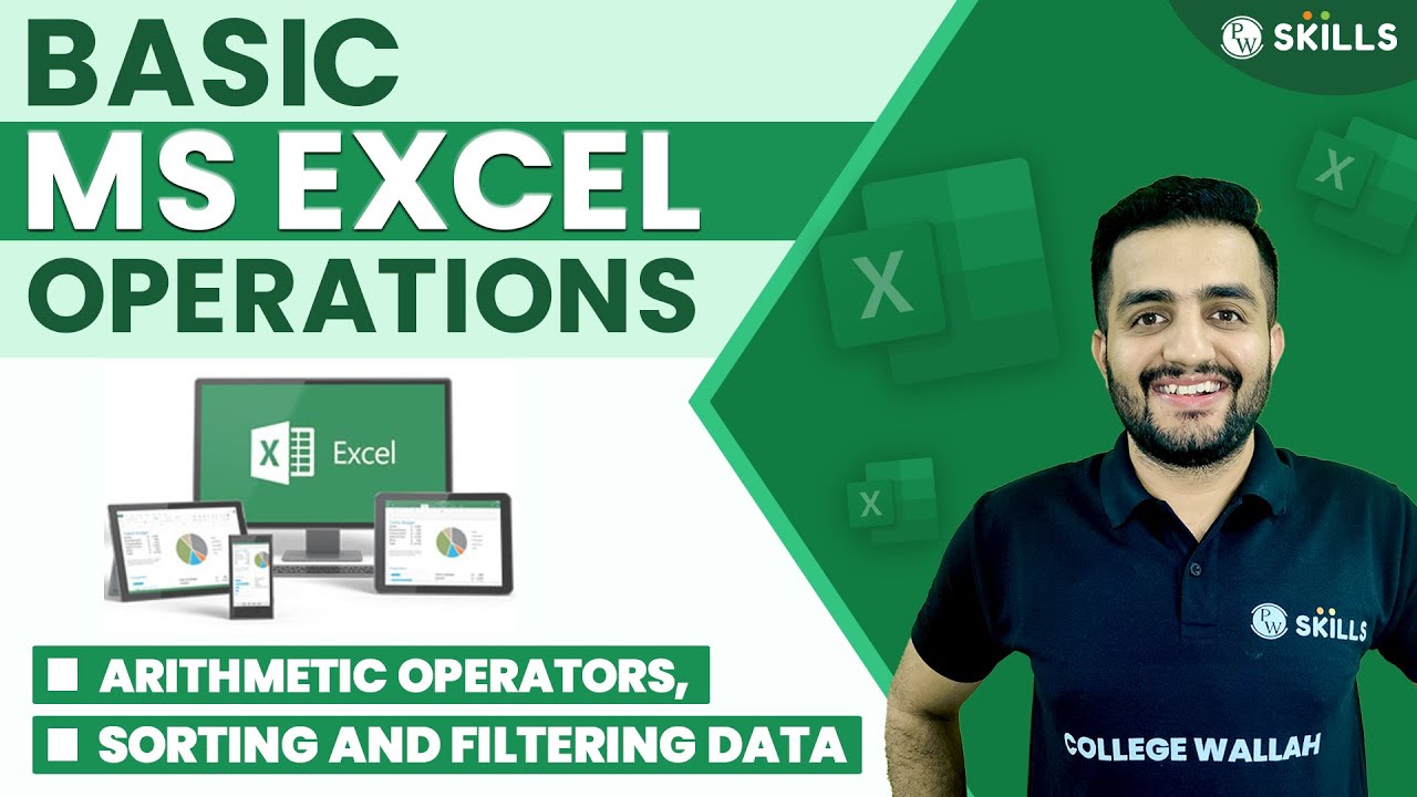 MS Excel Operations| Arithmetic Operators, Sorting and Filtering Data| 3 | Business Analytics Course