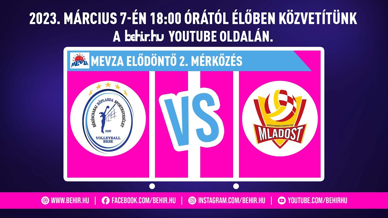 MEVZA-kupa, elődöntő 2.mérkőzés: Swietelsky-Békéscsaba – Mladost Zagreb