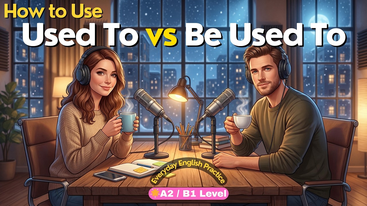 How to Use “Used To” vs “Be Used To” in English | Daily English Conversations | English Podcast