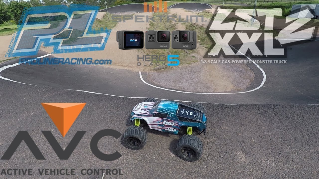 Losi LST2 XXL2E- Few Backflips at BMX Track