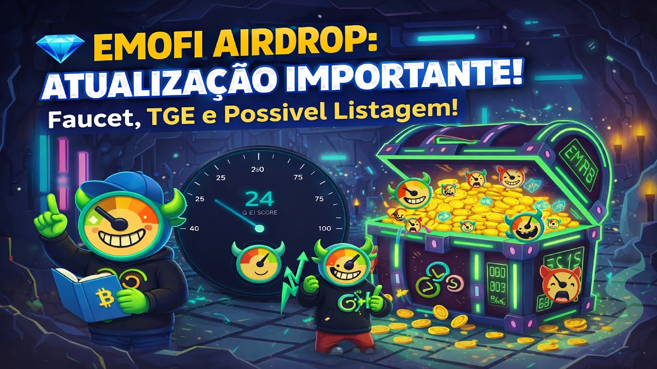 AIRDROP EMOFI. TGE SE APROXIMANDO, POSS&Iacute;VEL LISTAGEM. #tge #airdrop #crypto #blockchain #free #emofi