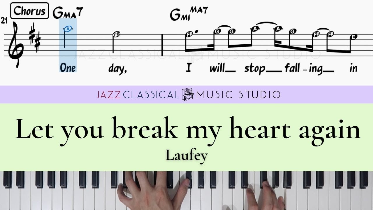 Let You Break My Heart Again - Laufey | Piano Tutorial (EASY)  | WITH Music Sheet | JCMS