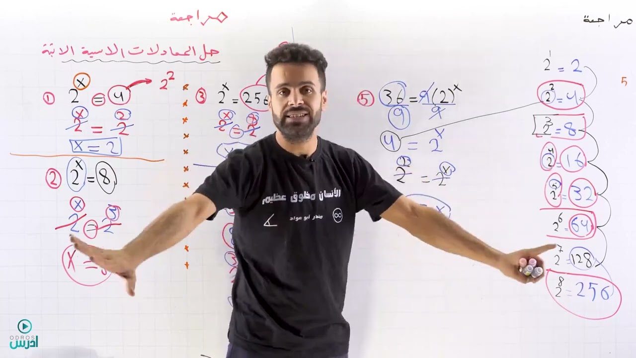الاقتران الاسي الاسئلة الكلابية(توجيهي ادبي ) الأستاذ منذر أبوعواد