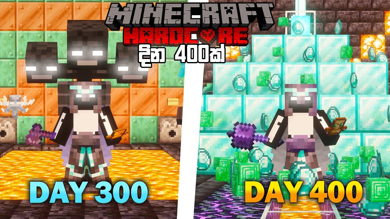 දින 400ක් | I Survived 400 Days In Minecraft Hardcore | Get Mace And Diamond Beacon | Sinhala #4