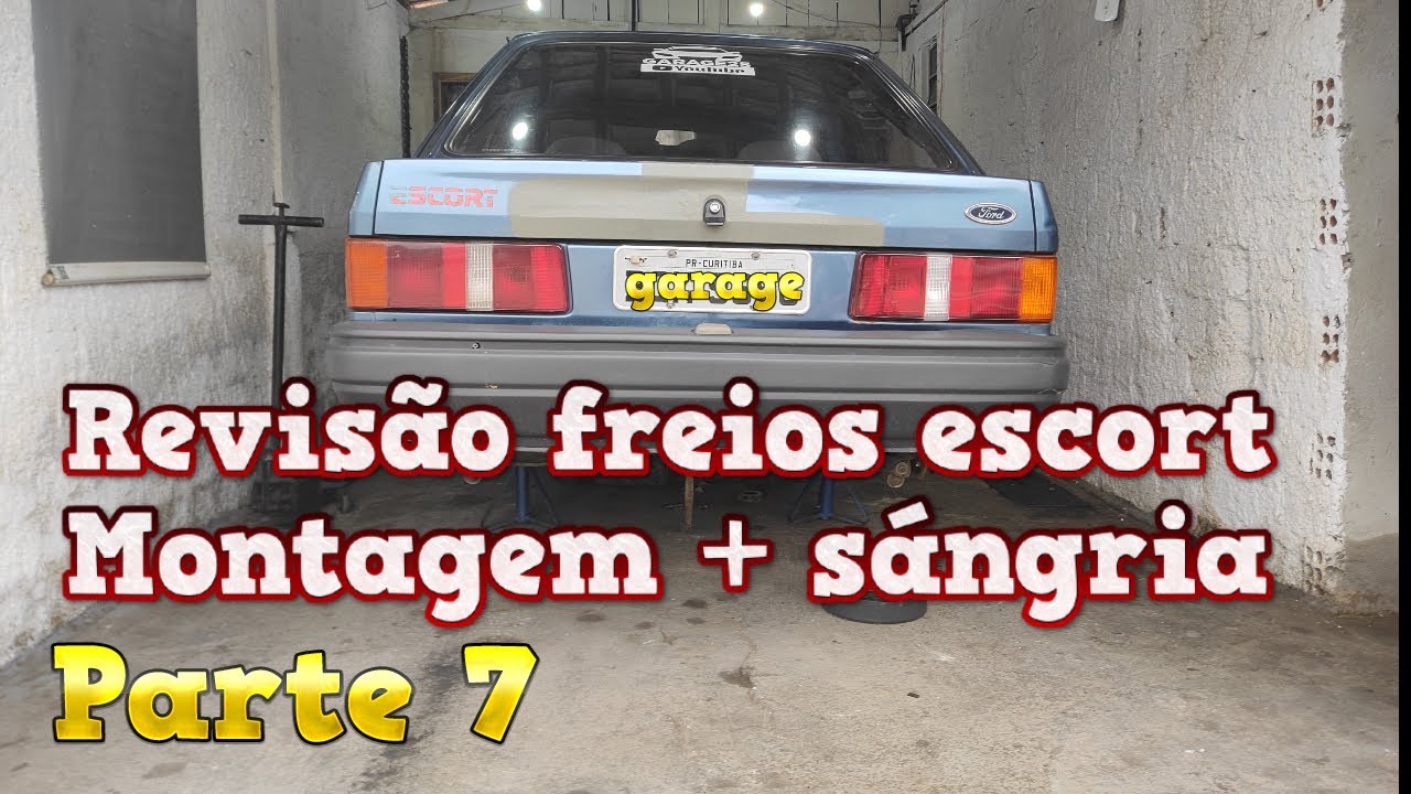 Como sangrar freios do escort + montagem tambor traseiro