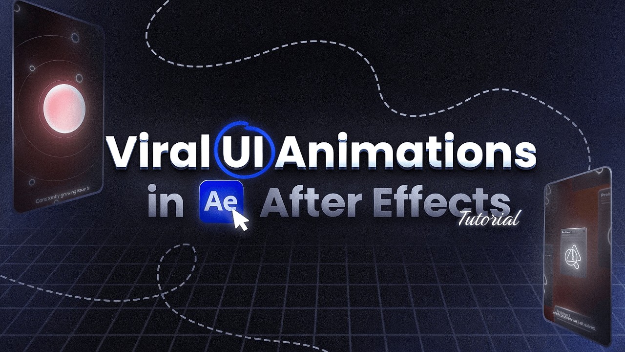 Как создать вирусную анимацию пользовательского интерфейса в After Effects! (Пошаговое руководство)