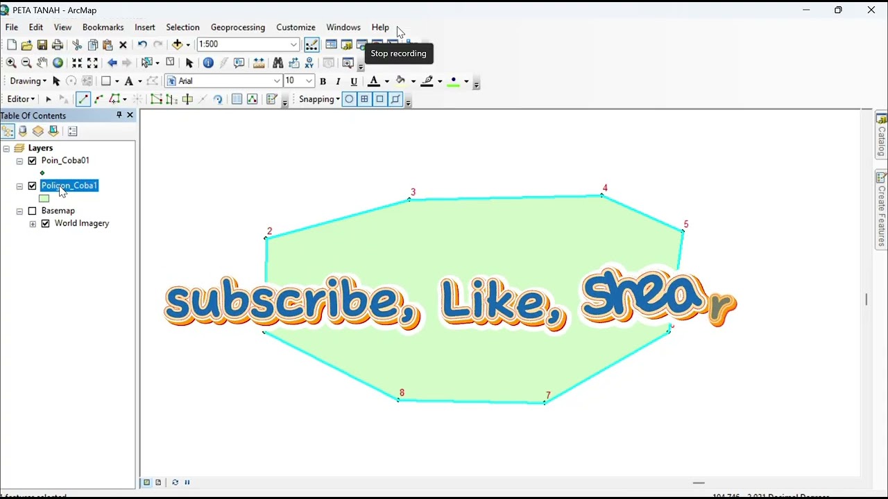 Membuat Polygon di ArcGis