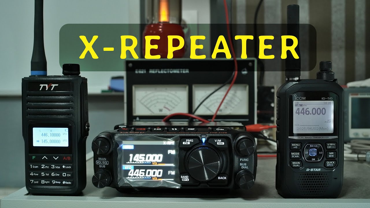 Кросс-бенд репитер на радиостанциях Yaesu FTM-500, FTM-510. Включение и демонстрация