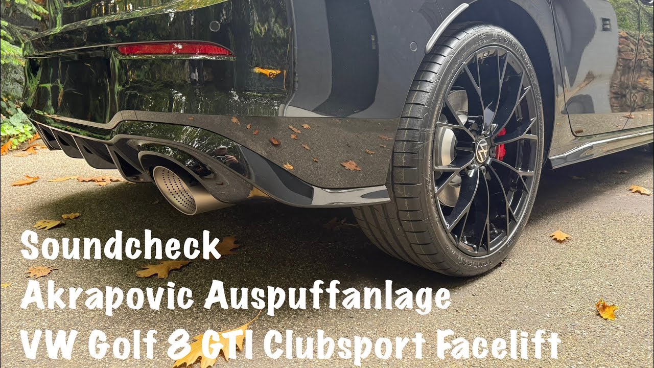 VW Golf 8 GTI Clubsport Facelift | Akrapovic Abgasanlage Auspuff Soundcheck | XperienZ