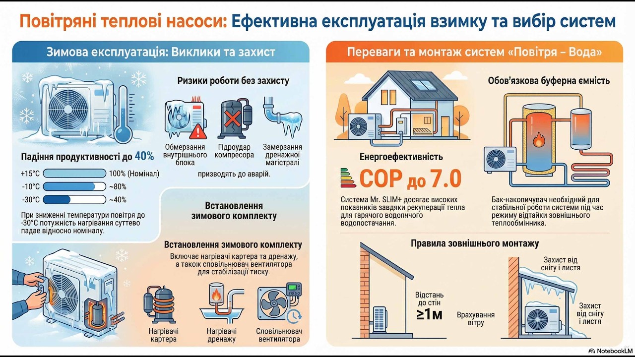 Теплові насоси з використанням теплоти атмосферного повітря