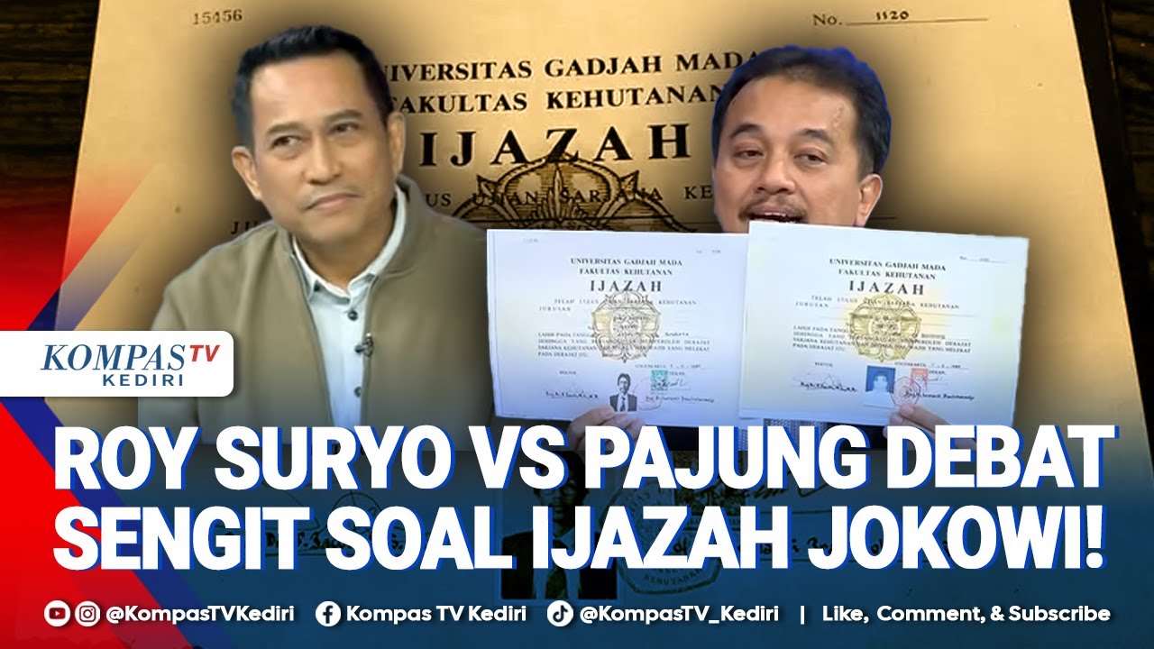 Debat Sengit Roy Suryo vs David Pajung soal Keaslian Foto Ijazah Jokowi