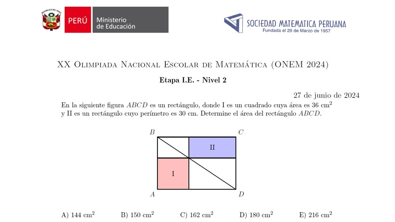 ONEM: 3RO Y 4TO AÑO DE SECUNDARIA, NIVEL II, FASE 1 - 2024