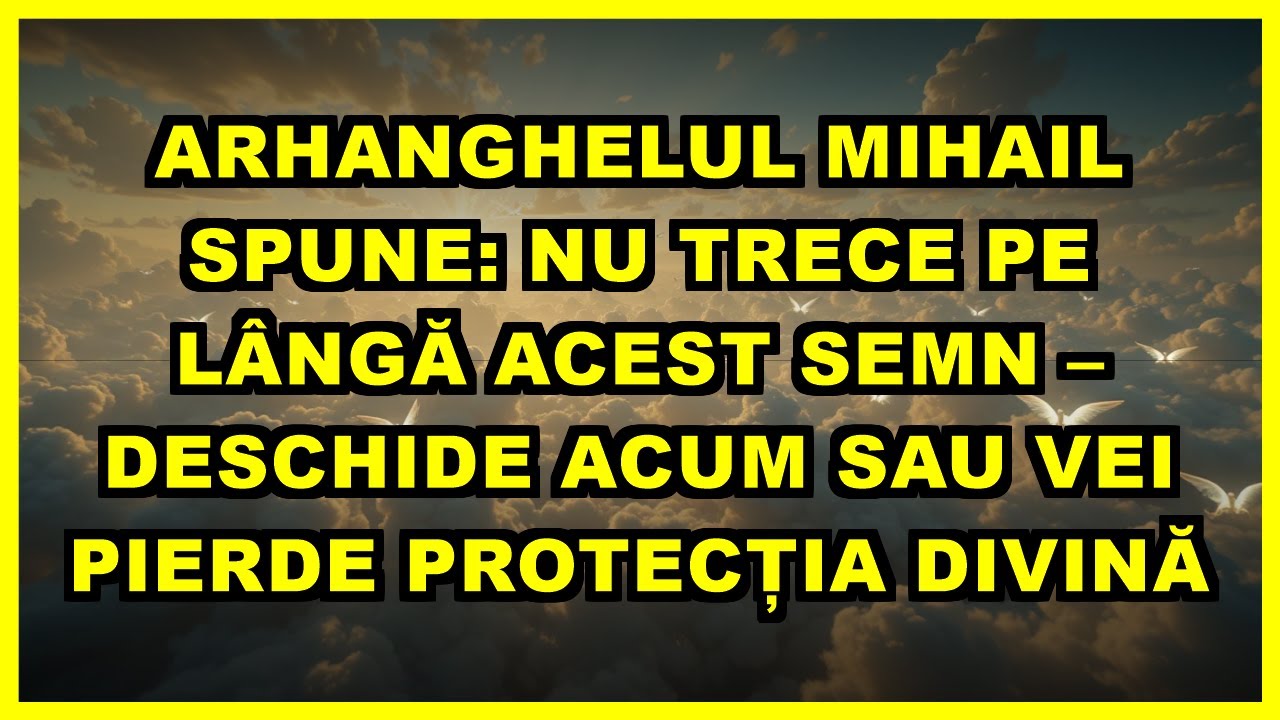 🔥 ARHANGHELUL MIHAIL SPUNE: NU TRECE PE LÂNGĂ ACEST SEMN – DESCHIDE ACUM SAU VEI PIERDE PROTECȚIA