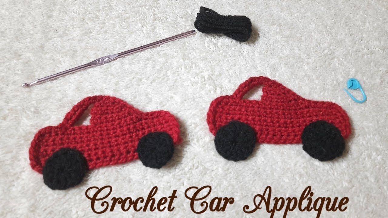 Crochet car applique|Crochet applique pattern |Crochet car tutorial|Car applique tutorial.