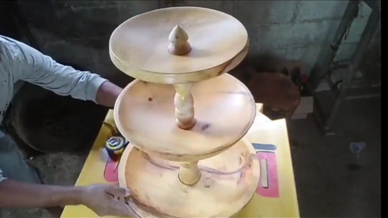 como fazer fruteira de madeira, três andares  arte em madeira# Nivaldo# #fazendo arte