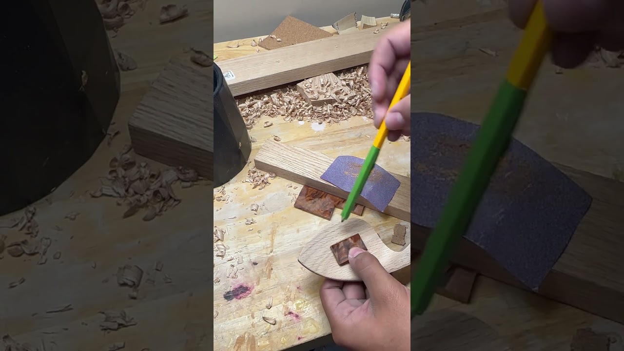 Violin chin rest made from oak.