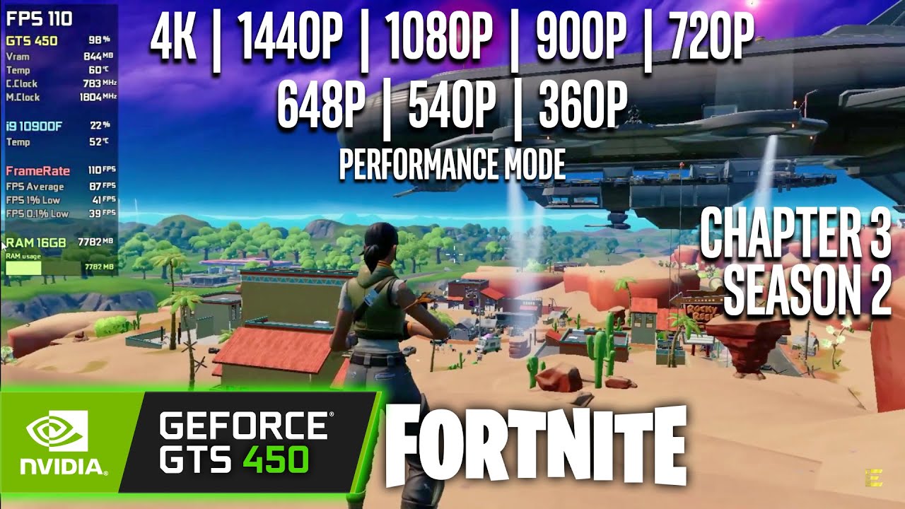 GTS 450 | Fortnite - Chapter 3 \ Season 2 - 4K, 1440p, 1080p, 900p, 720p, 648p, 540p, 360p