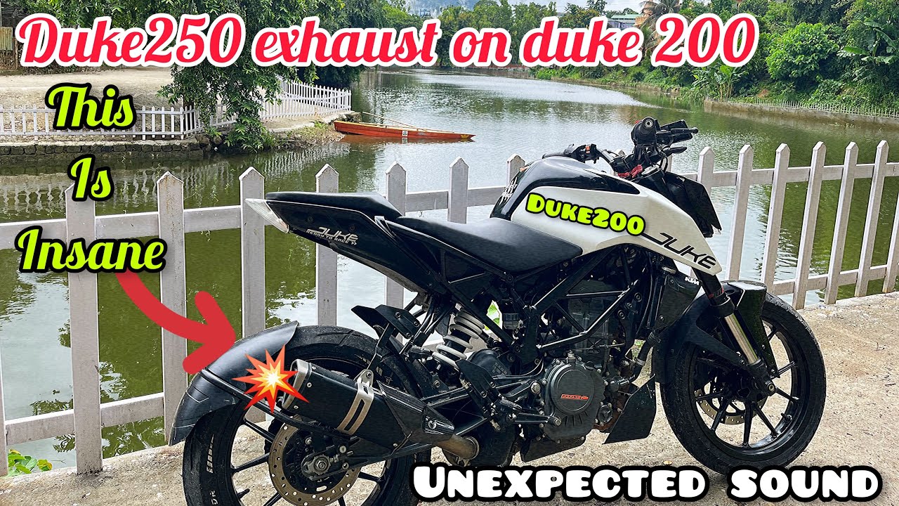 How to install duke250 Exhaust on duke200 *insanely loud😲* #exhaust #duke