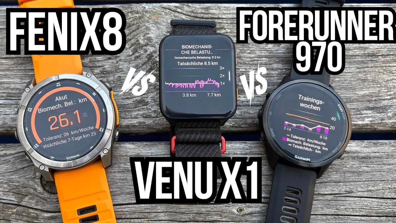 Garmin Fenix 8 oder Forerunner 970 oder Venu X1? Alle Unterschiede im Überblick