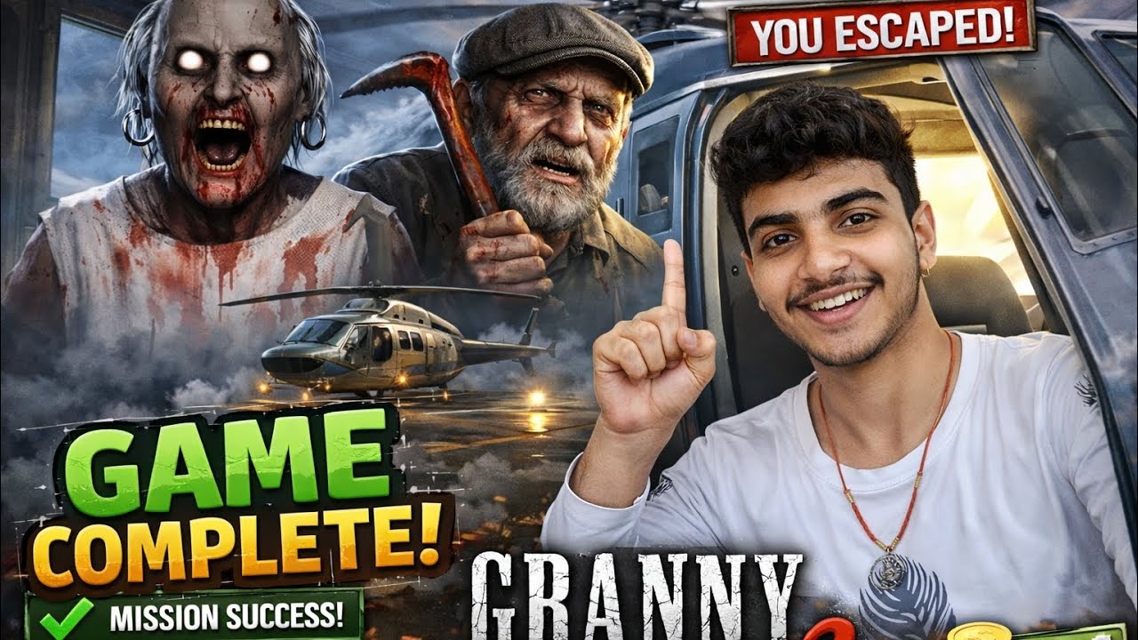 😱 Granny Chapter 2 Escape in 25 Minutes | YOU ESCAPED! 😈 Helicopter Ending