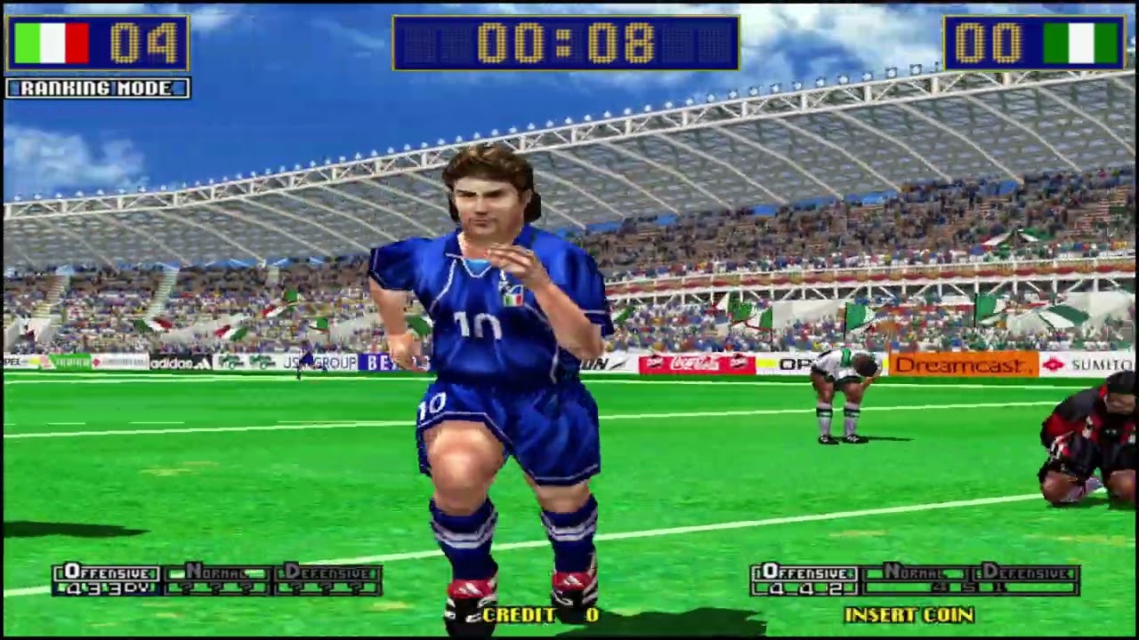 [MODEL3] 버추어 스트라이커 2 99.1 이탈리아 플레이 18 (Virtua Striker 2 99.1 Italy Play 18) [랭킹 모드]