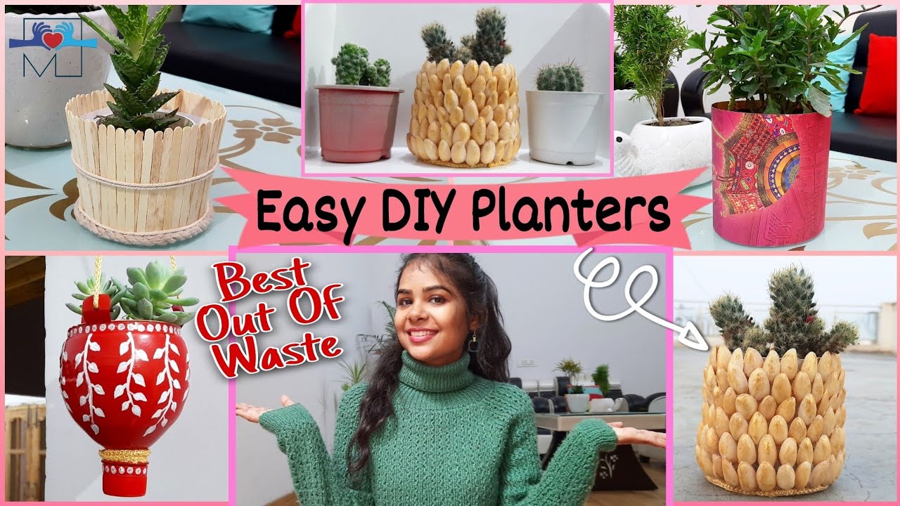 Make Planters At Home From Waste Materials | Easy DIY planter ideas