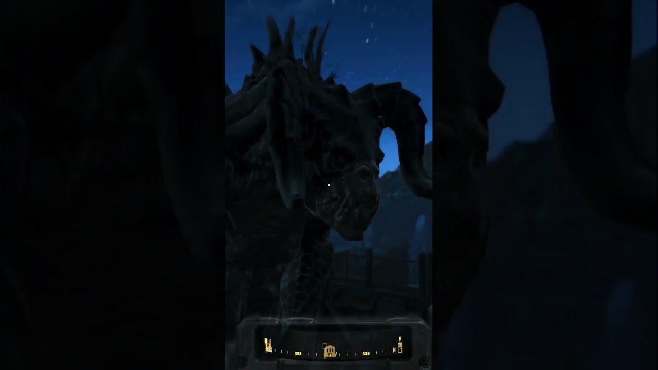 How did a Mythic Deathclaw get on top of this rooftop terrace? (did it use the stairs) 