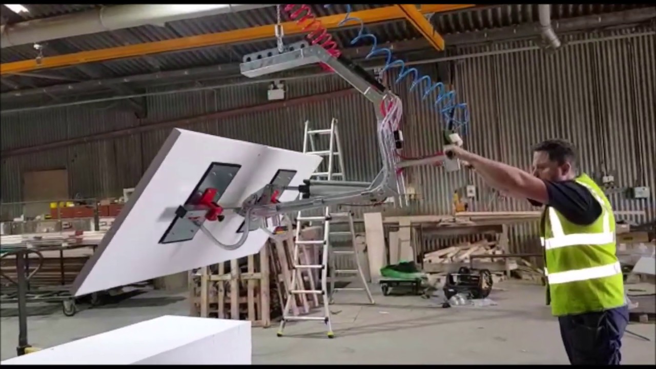 Vacuum Lifter for Rotating Doors & Panels 180 Degrees | One Stop Handling