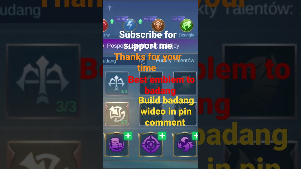you have to test this emblem for badang #mlbb #badang #bestemblem #tutorialmlbb #shorts #build