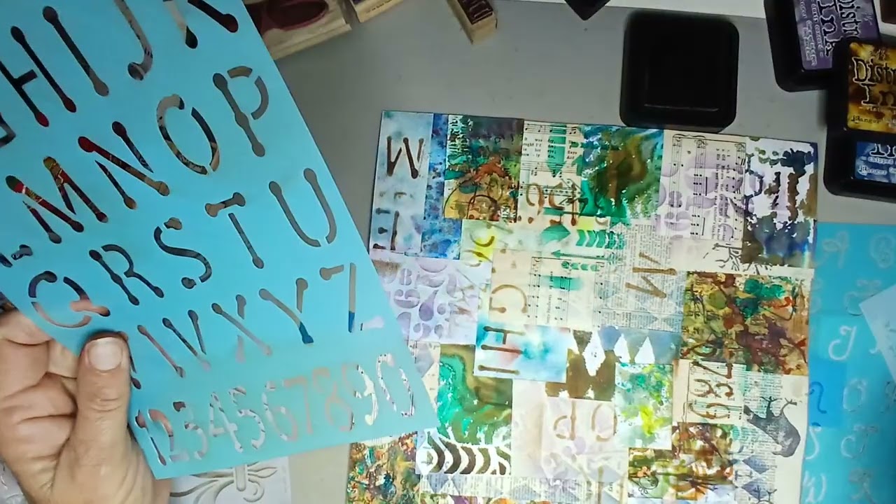 Stamps and stencils onto a masterboard