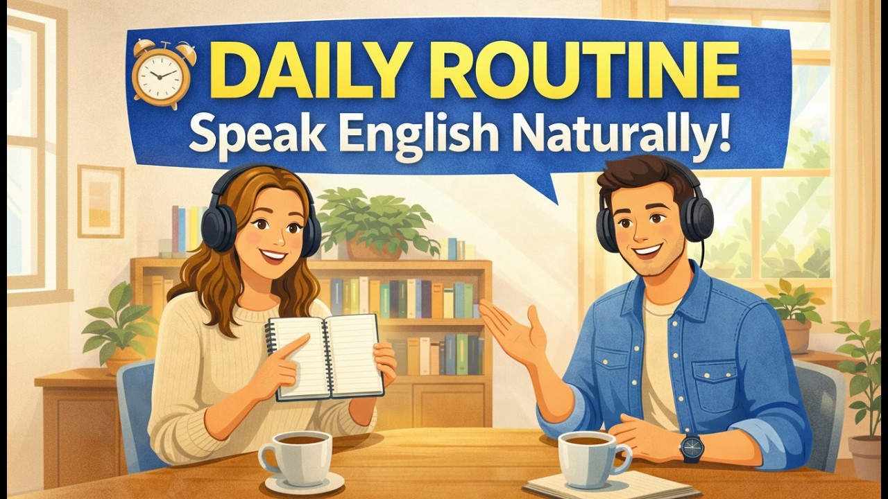 10 Minute English Listening Practice – Daily Routine Conversation (A1–A2) | Speak Naturally