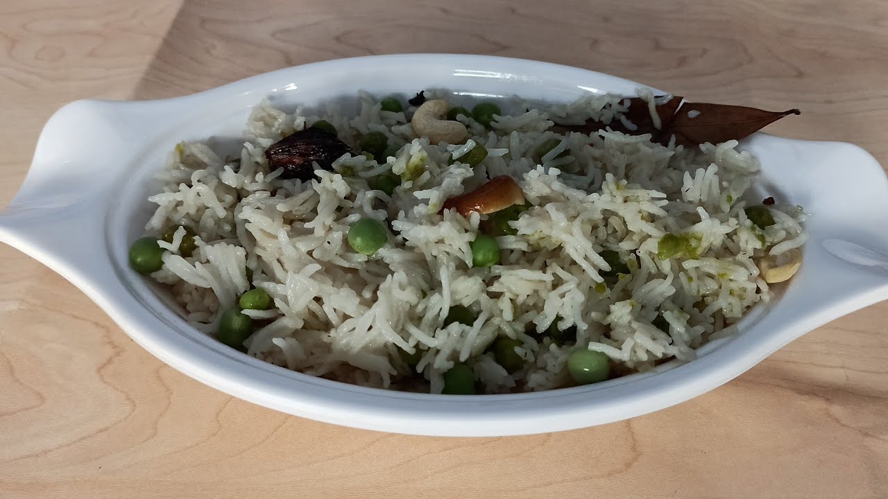 कुकर में बनायें  खिले खिले ताजा हरी मटर का पुलाव. Matar Pulao Recipe. Peas Pulao .Rice Recipe .