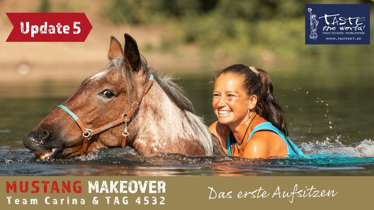 Mit viel Vertrauen das erste Mal aufsitzen😱 - Team Carina | Mustang Makeover 2023