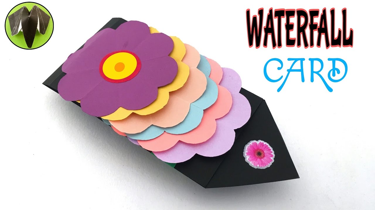 FLOWER Waterfall Card - Tutorial from Paper Folds # 688