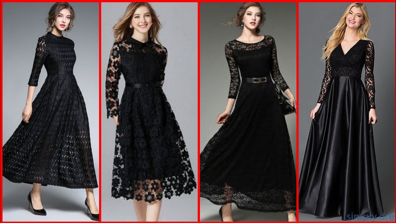 Exclusive And Outstanding Beautiful Black Frock /A_Line /Maxi Dress Design