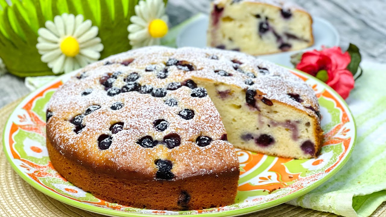 Torta Soffice ai Mirtilli