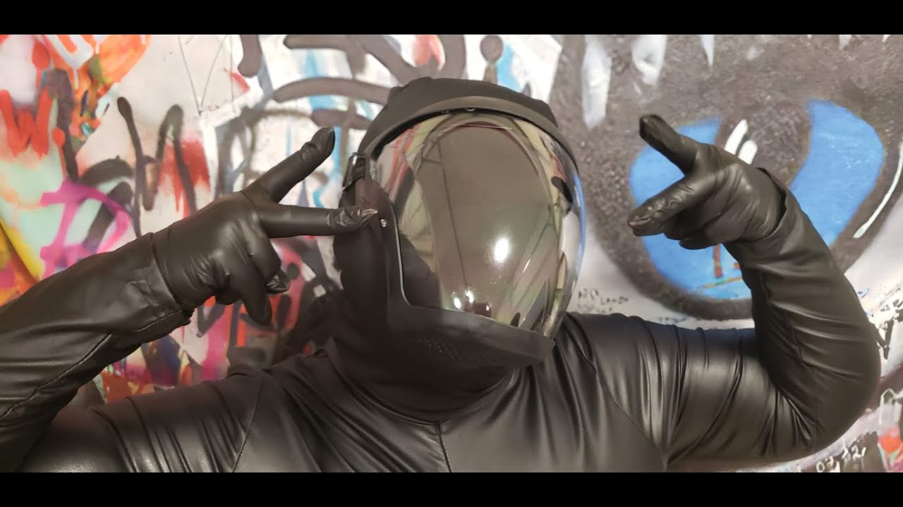Полная защитная маска для лица Zentai Hood, резиновые латексные перчатки, распаковка, покажи и ра...